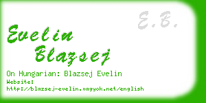 evelin blazsej business card